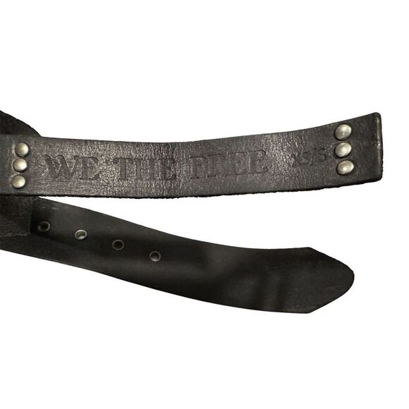 We the Free Leather belt with Chucky silver buckle, 39” long - Picture 2 of 5